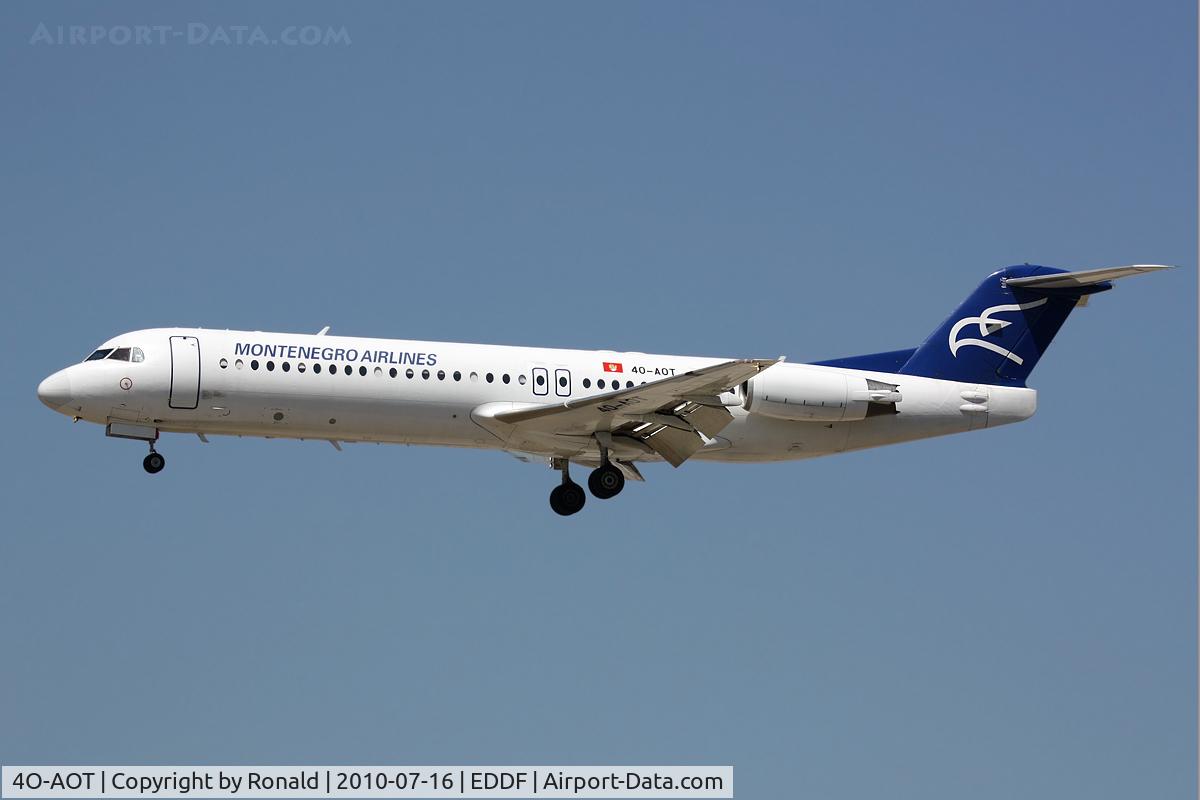 4O-AOT, 1991 Fokker 100 (F-28-0100) C/N 11350, at fra