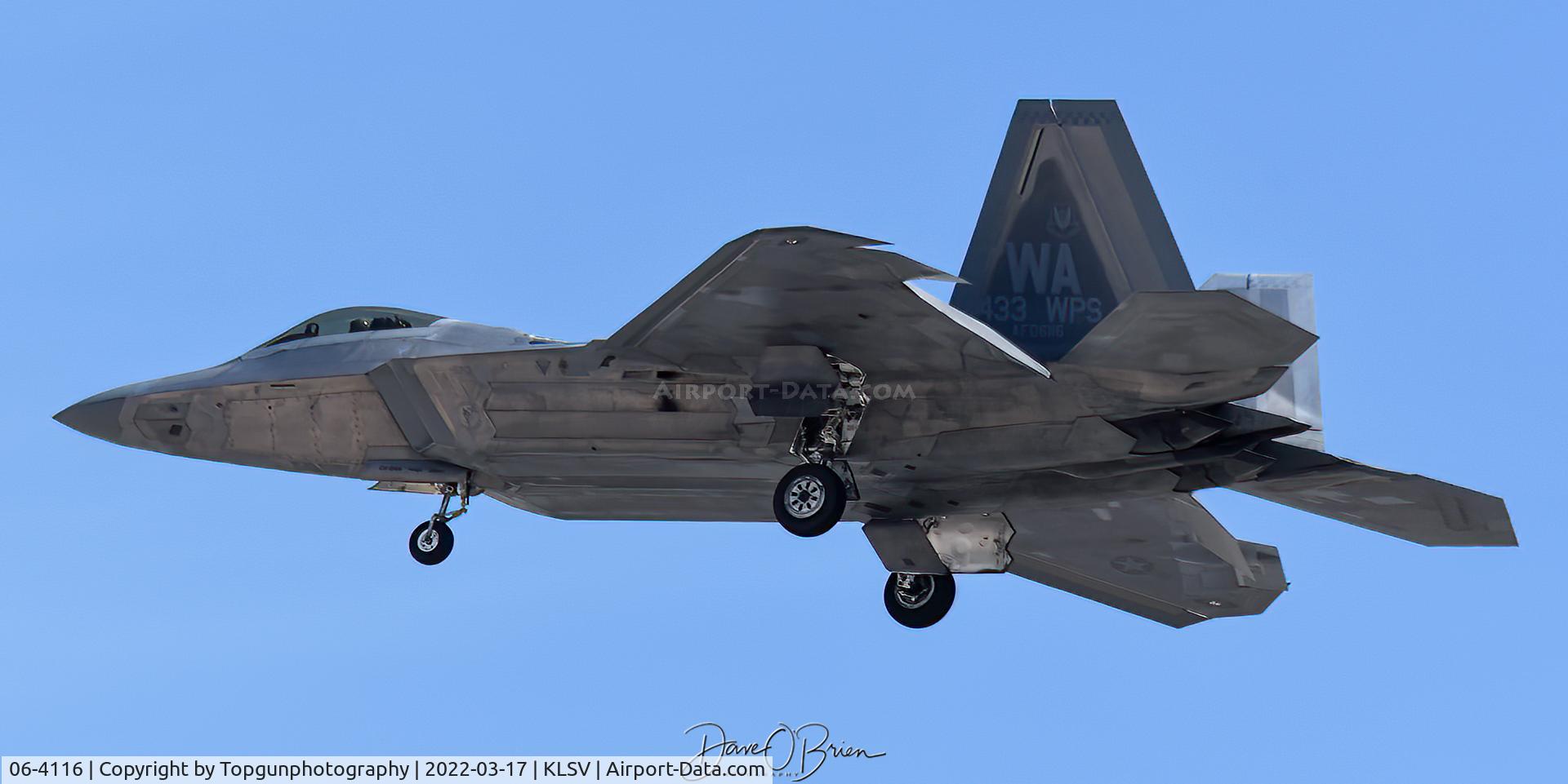 06-4116, Lockheed Martin F-22A Raptor C/N 4116, 4336rd WPS jet