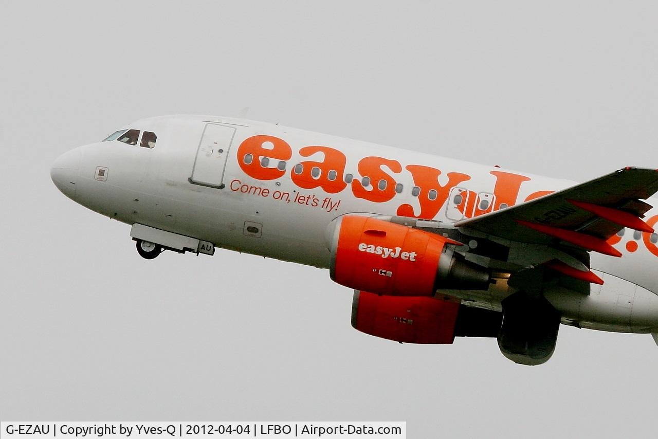 G-EZAU, 2006 Airbus A319-111 C/N 2795, Airbus A319-111, Take off rwy 32L, Toulouse Blagnac Airport (LFBO-TLS)
