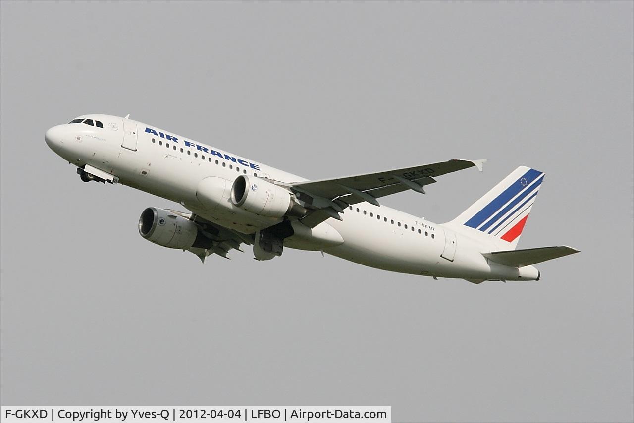 F-GKXD, 2002 Airbus A320-214 C/N 1873, Airbus A320-214, Take off rwy 32R, Toulouse Blagnac Airport (LFBO-TLS)