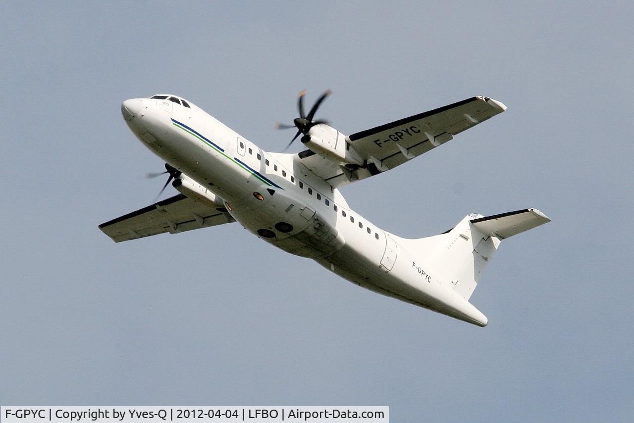 F-GPYC, 1996 ATR 42-500 C/N 484, ATR 42-500, Climbing from rwy 32L, Toulouse-Blagnac Airport (LFBO-TLS)