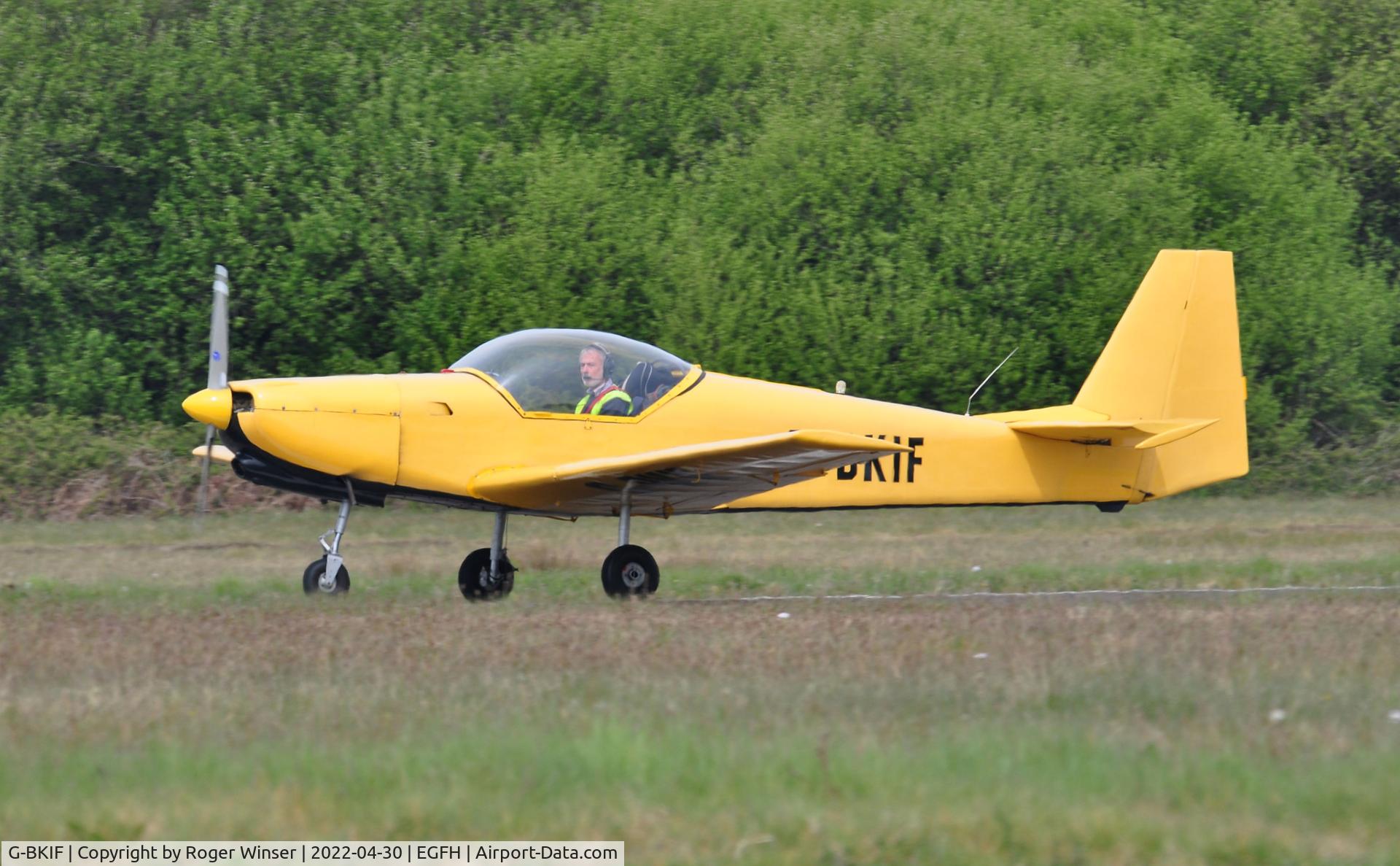 G-BKIF, 1976 Fournier RF-6B-100 C/N 3, Visiting RF-6B arriving.