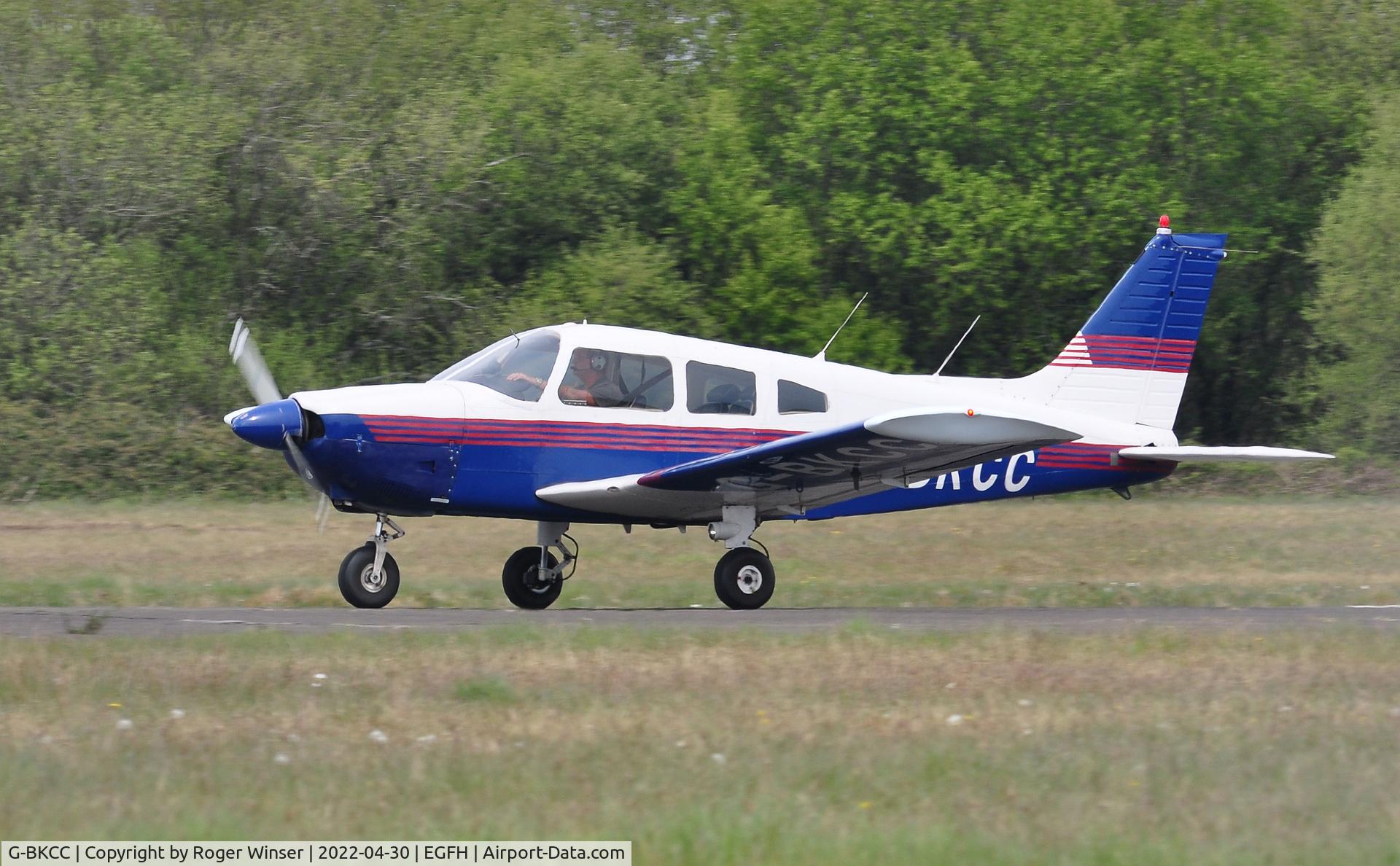G-BKCC, 1974 Piper PA-28-180 Cherokee Archer C/N 28-7405099, Visiting Archer arriving from Gloucestershire Airport.