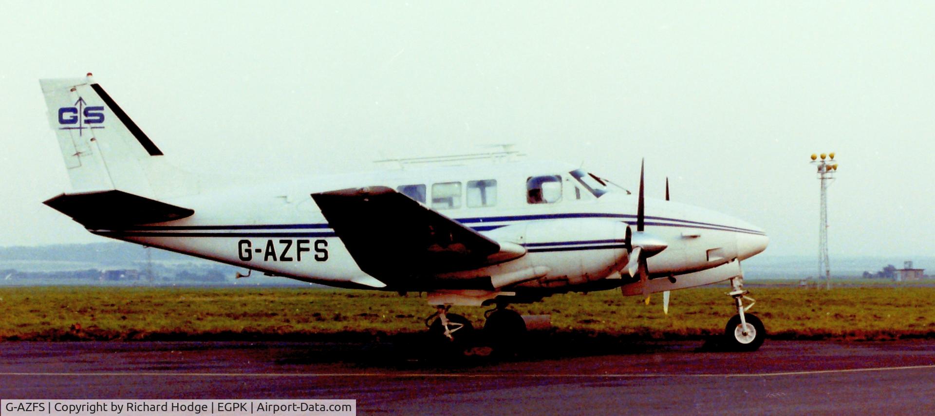 G-AZFS, 1966 Beech 65-B80 Queen Air Queen Air C/N LD-322, On Apron G in the eighties