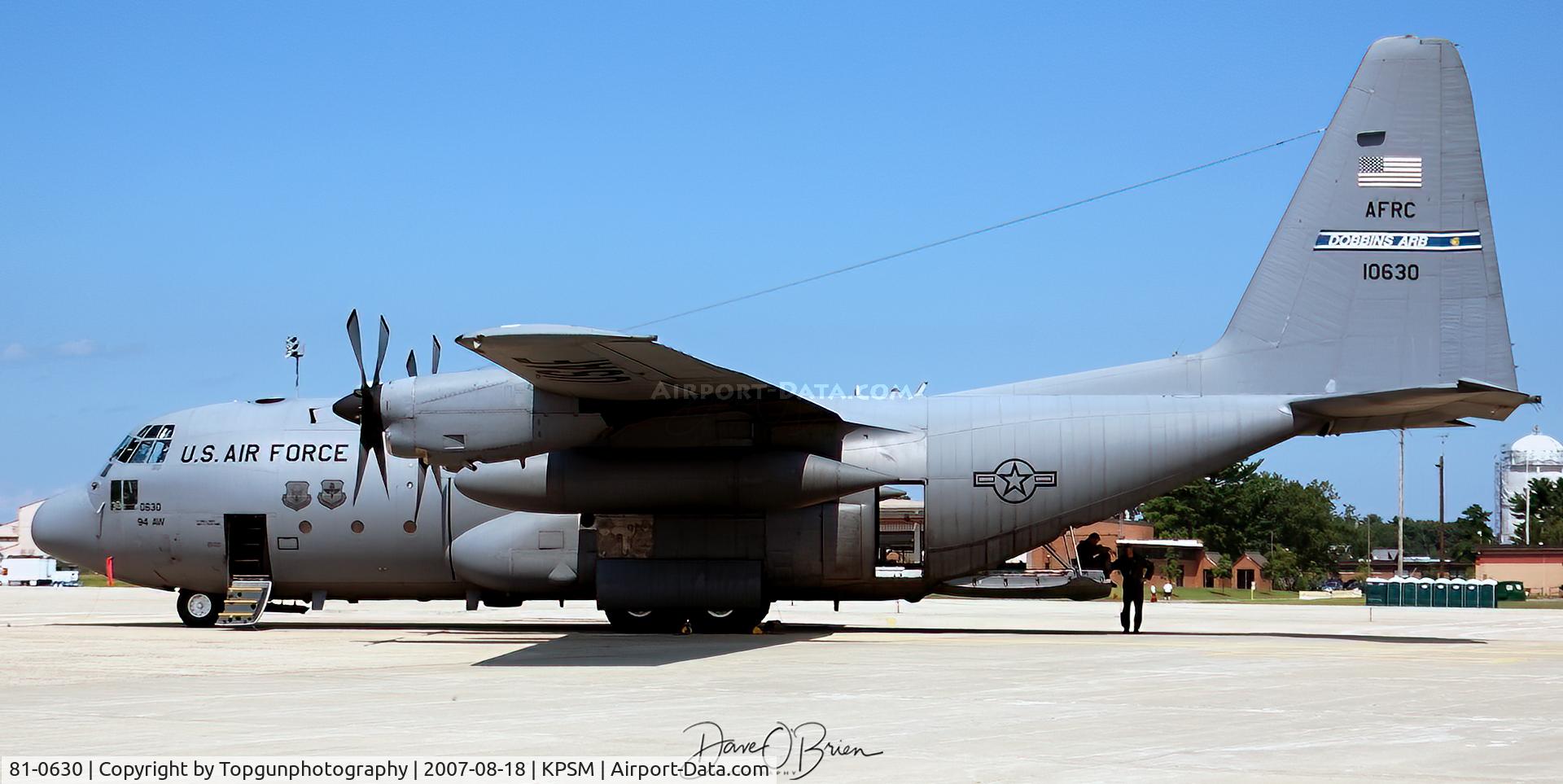 81-0630, 1981 Lockheed C-130H-LM Hercules C/N 382-4945, 94th AW	Dobbins AFB