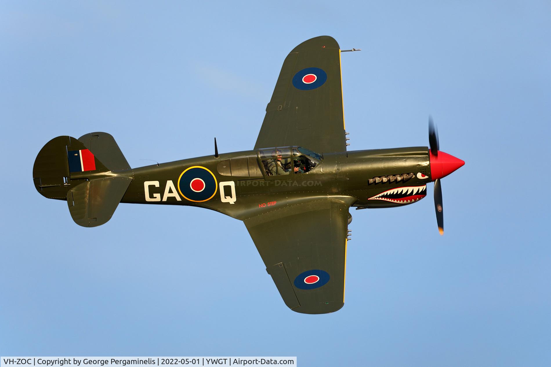 VH-ZOC, 1943 Curtiss Wright P-40N Warhawk C/N 28449, Antique Aeroplane Assn of Australia National Fly-in.