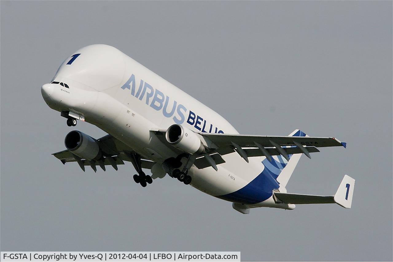 F-GSTA, 1994 Airbus A300B4-608ST Super Transporter C/N 655, Airbus A300B4-608ST Beluga, Take off rwy 32L, Toulouse-Blagnac airport (LFBO-TLS)