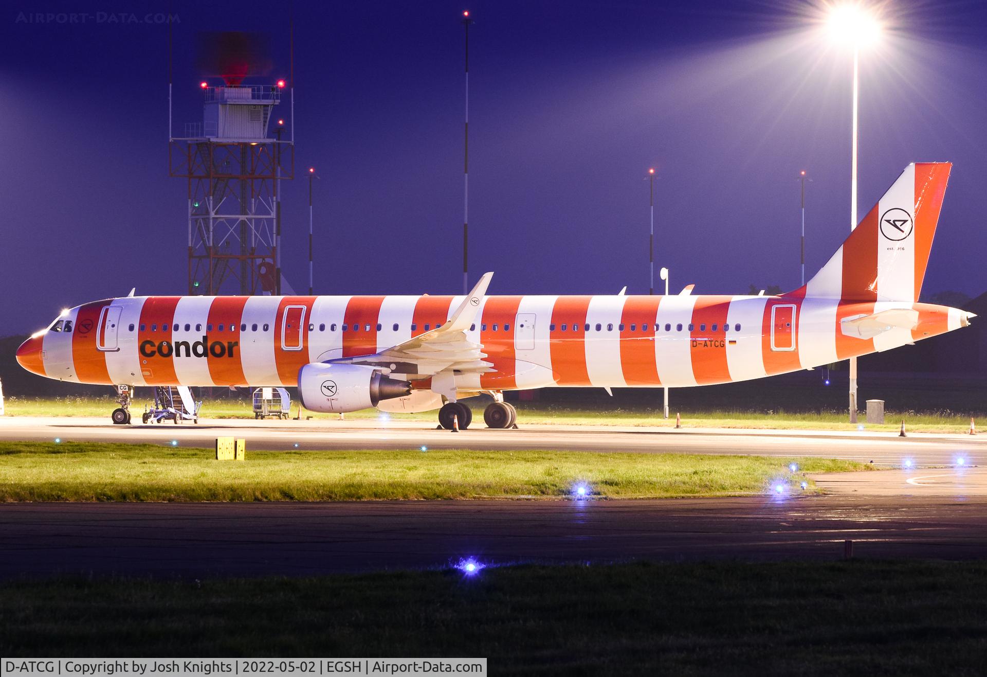 D-ATCG, 2014 Airbus A321-211 C/N 6005, Now Wearing the new Red Colour-Scheme.