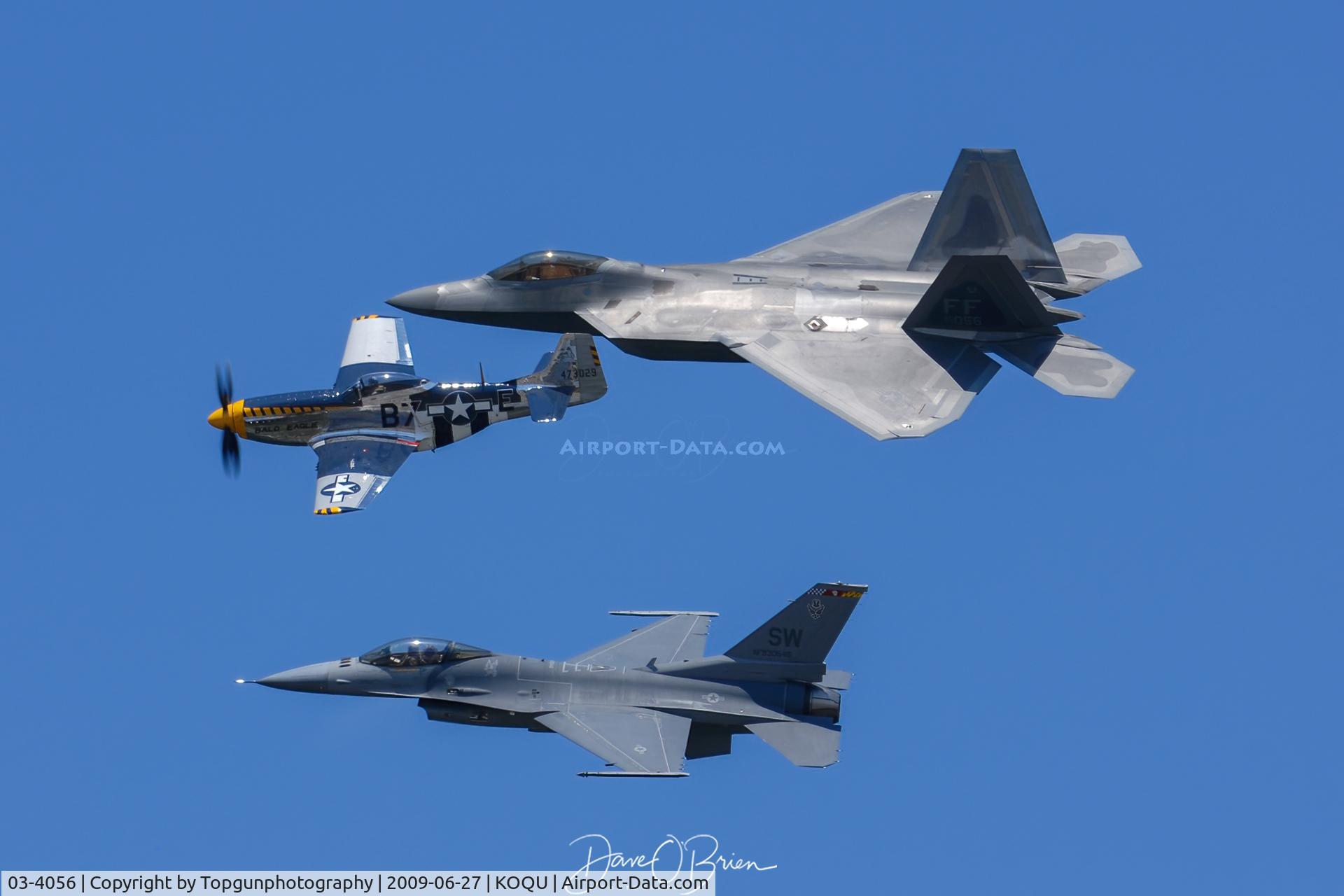 03-4056, 2003 Lockheed Martin F-22A Raptor C/N 4056, Air Force Heritage Flyby