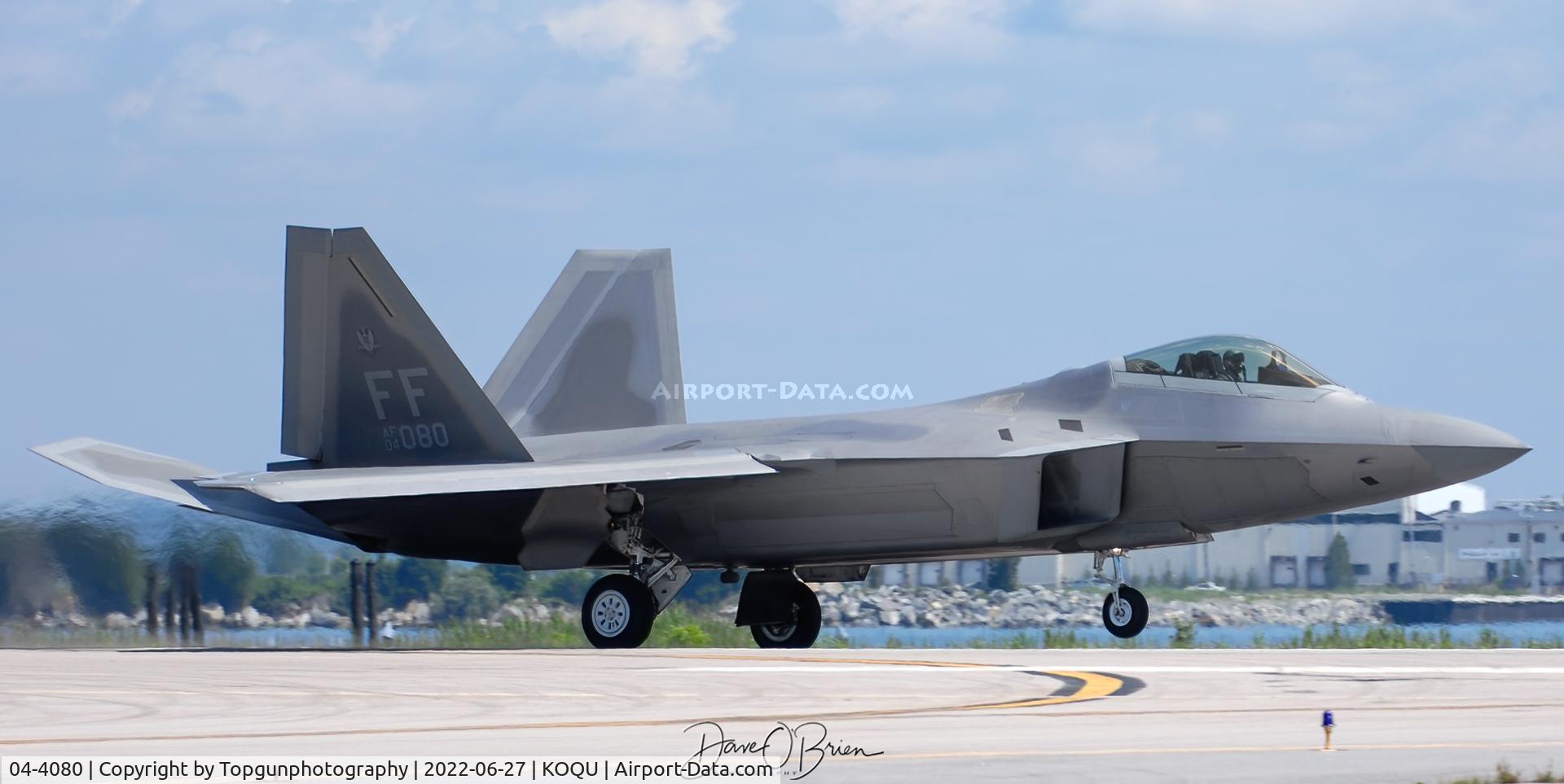 04-4080, 2004 Lockheed Martin F-22A Raptor C/N 4080, Raptor Demo touches down