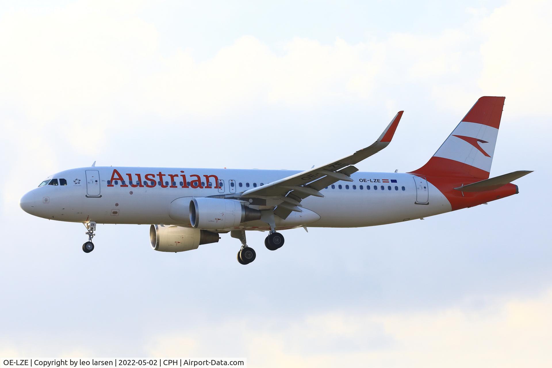 OE-LZE, 2013 Airbus A320-214 C/N 5754, Copenhagen 2.5.2022