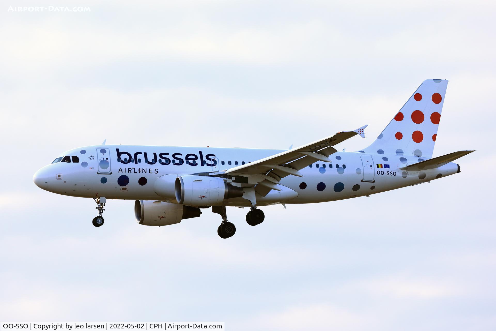 OO-SSO, 2004 Airbus A319-111 C/N 2287, Copenhagen 2.5.2022