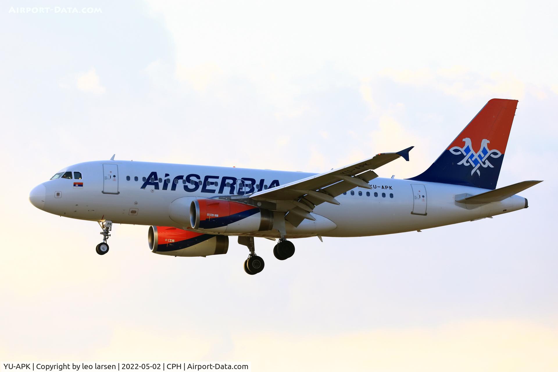 YU-APK, 2003 Airbus A319-132 C/N 2032, Copenhagen 2.5.2022