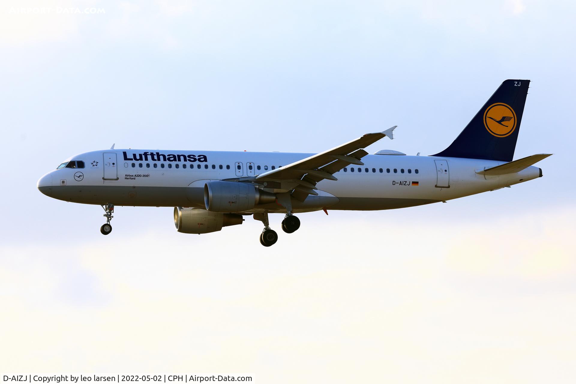D-AIZJ, 2010 Airbus A320-214 C/N 4449, Copenhagen 2.5.2022