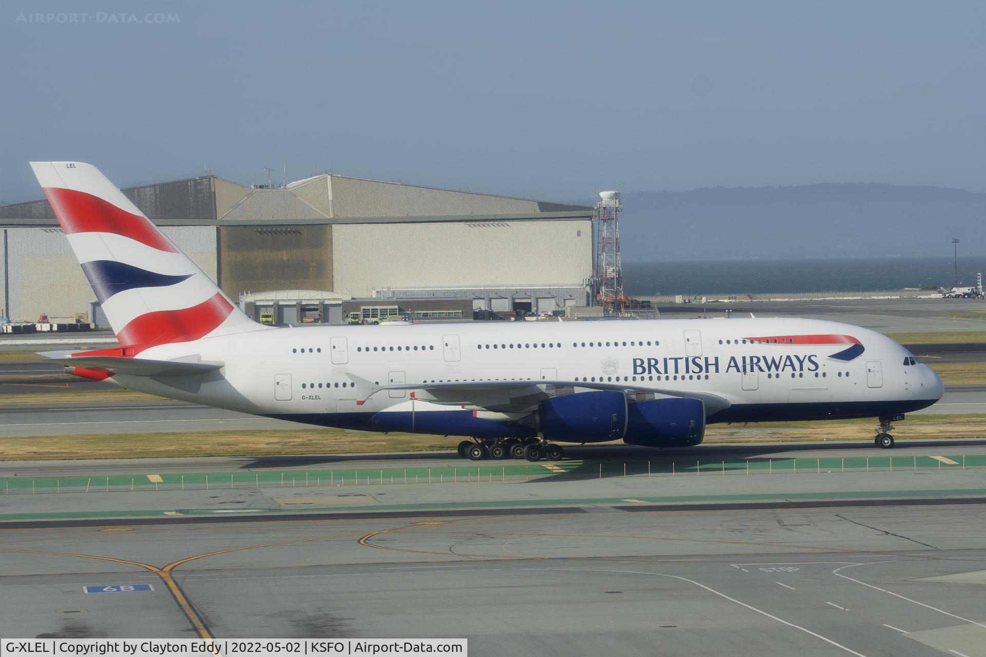 G-XLEL, 2016 Airbus A380-841 C/N 215, SFO 2022.