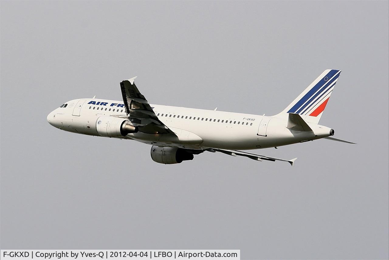 F-GKXD, 2002 Airbus A320-214 C/N 1873, Airbus A320-214, Climbing from rwy 32R, Toulouse Blagnac Airport (LFBO-TLS)