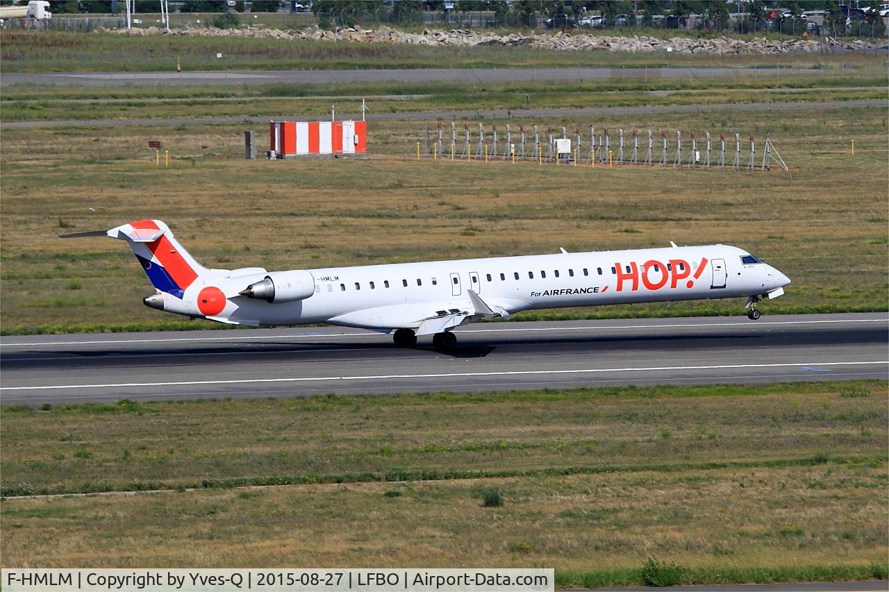 F-HMLM, 2012 Bombardier CRJ-1000EL NG (CL-600-2E25) C/N 19023, Canadair Regional Jet CRJ-1000, Landing rwy 14R, Toulouse-Blagnac Airport (LFBO-TLS)