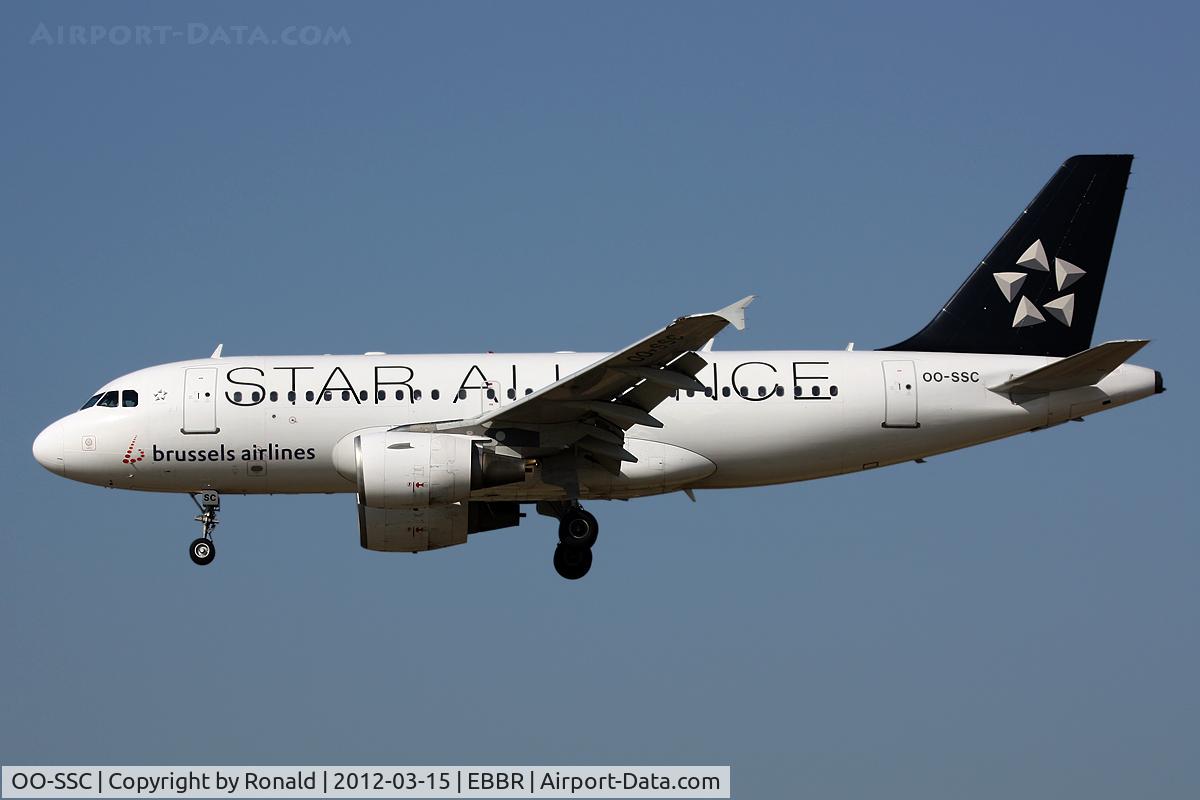 OO-SSC, 1999 Airbus A319-112 C/N 1086, at bru