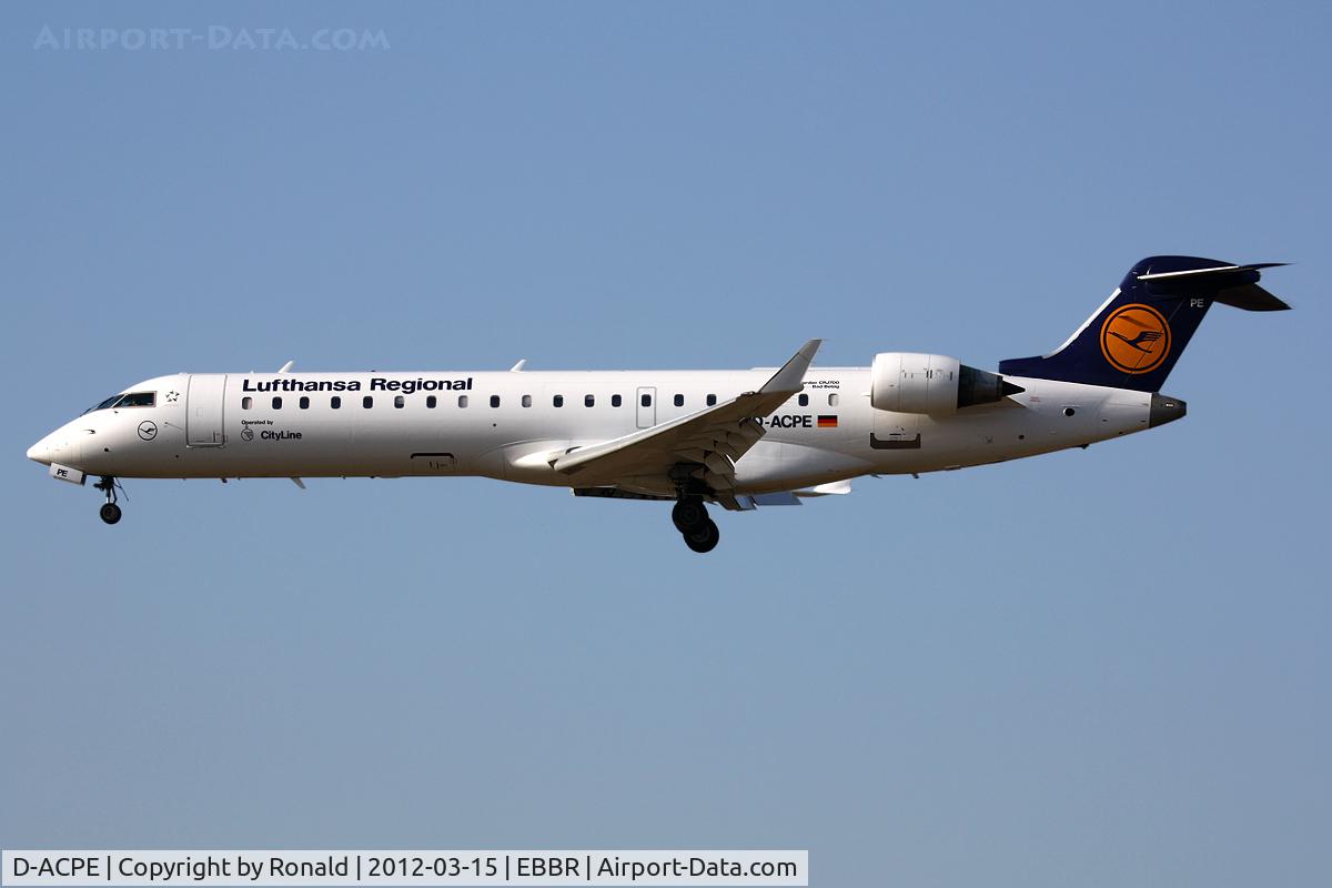 D-ACPE, 2001 Bombardier CRJ-701ER (CL-600-2C10) Regional Jet C/N 10027, at bru