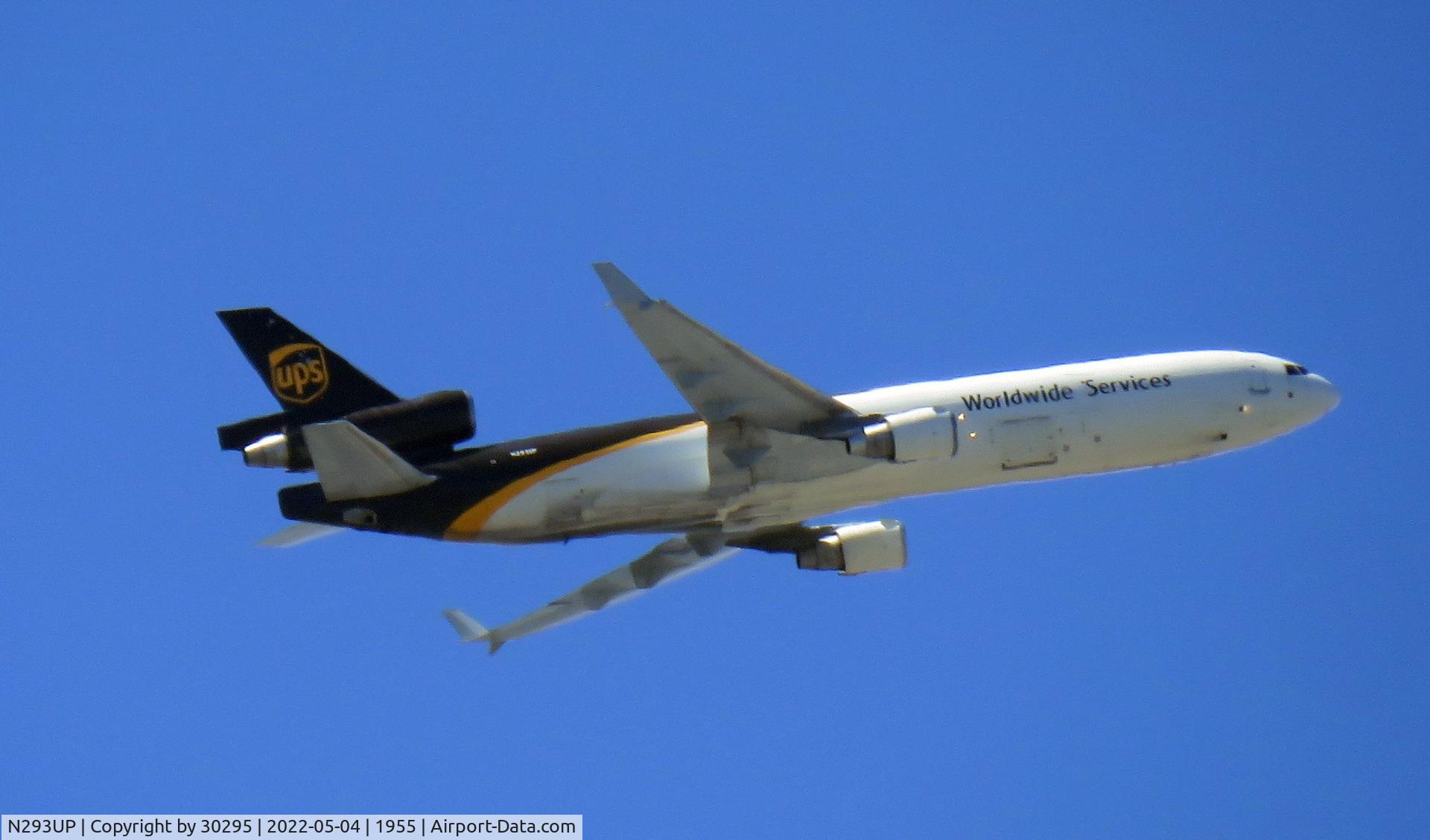 N293UP, 1991 McDonnell Douglas MD-11F C/N 48473, Enroute PHL