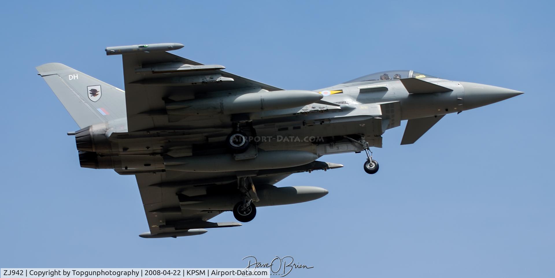 ZJ942, 2007 Eurofighter EF-2000 Typhoon FGR4 C/N 0137/BS035, Ascot-9804