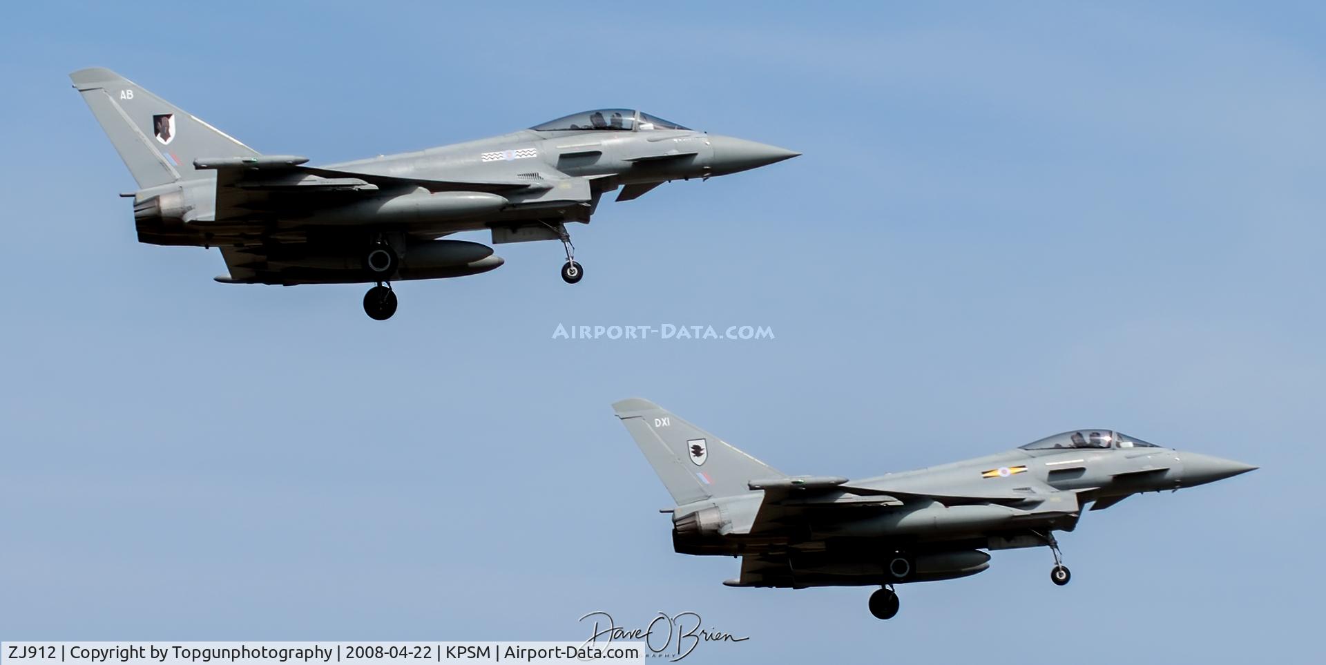ZJ912, 2004 Eurofighter EF-2000 Typhoon FGR4 C/N 0044/BS003, Ascot-9805