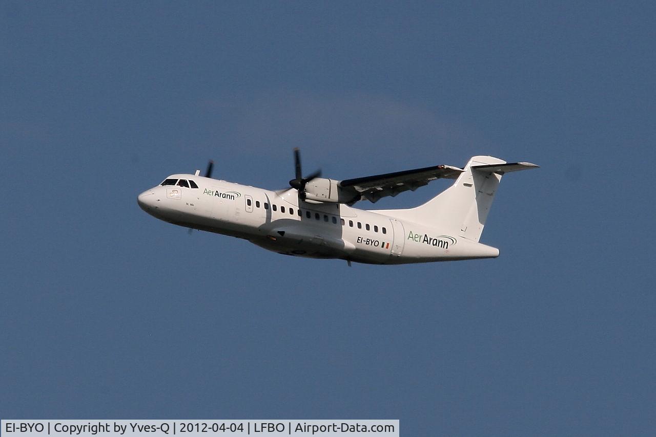 EI-BYO, 1989 ATR 42-300 C/N 161, ATR 42-300, Climbing from rwy 32R, Toulouse-Blagnac Airport (LFBO-TLS)