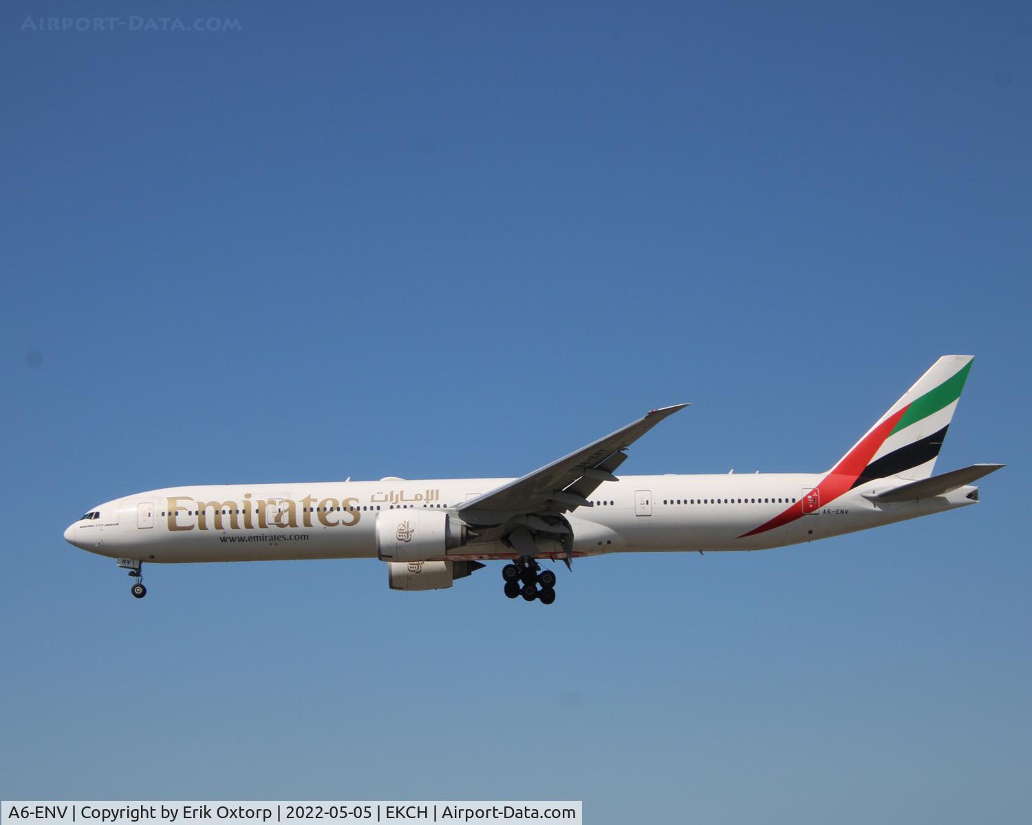 A6-ENV, 2014 Boeing 777-31H/ER C/N 41386, A6-ENV landing rw 22L