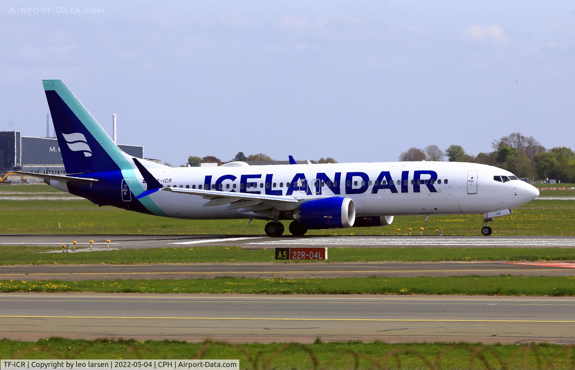 TF-ICR, 2021 Boeing 737-8 MAX C/N 44362, Copenhagen 4.5.2022