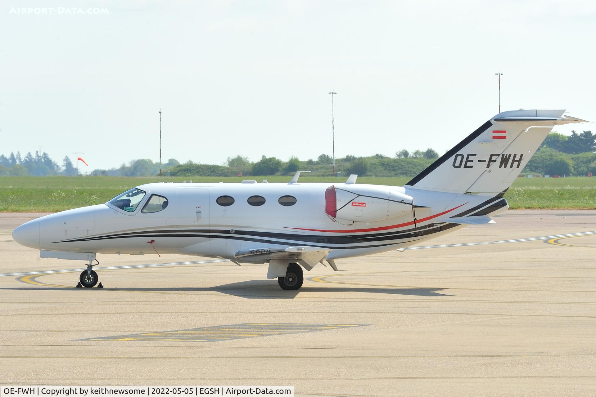 OE-FWH, 2008 Cessna 510 Citation Mustang Citation Mustang C/N 510-0104, Parked at Norwich.