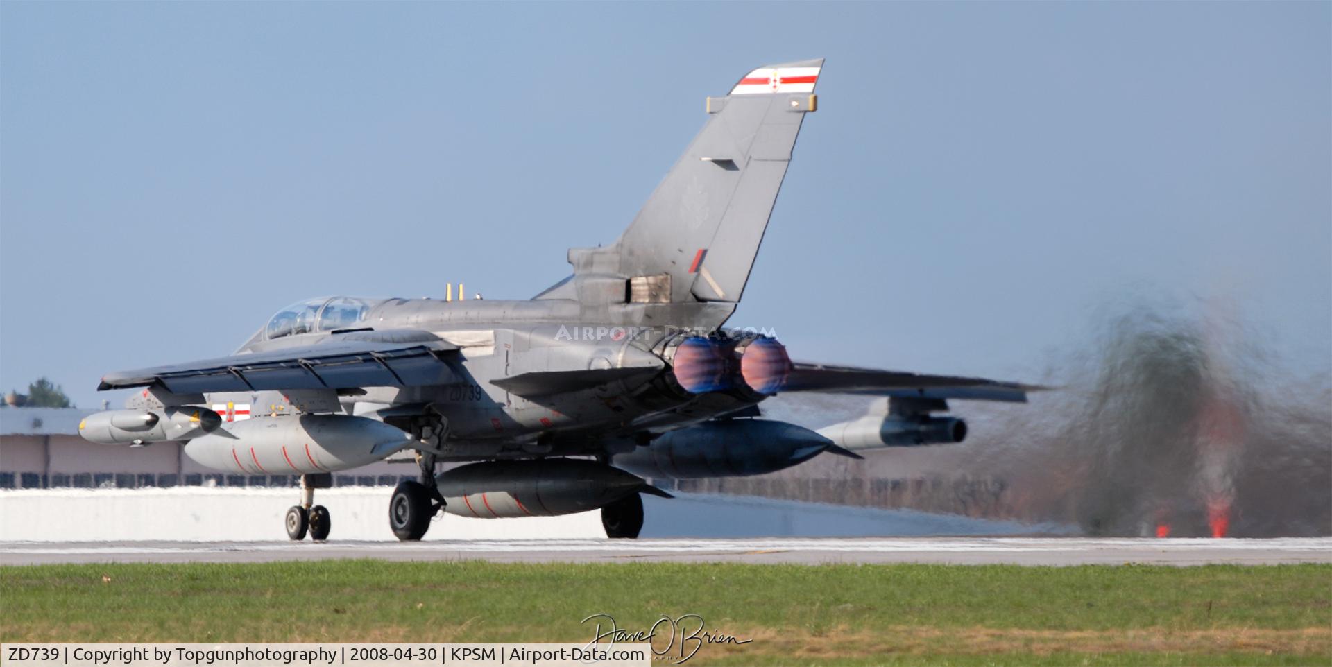 ZD739, 1984 Panavia Tornado GR.4 C/N 358/BS123/3165, ASCOT51 off for an engine test run after declaring an IFE on the way in.