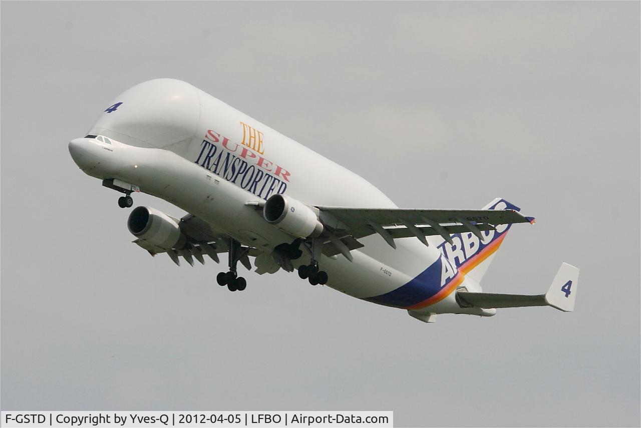 F-GSTD, 1998 Airbus A300B4-608ST Beluga C/N 776, Airbus A300B4-608ST Beluga, Take off Rwy 32L, Toulouse Blagnac Airport (LFBO-TLS)