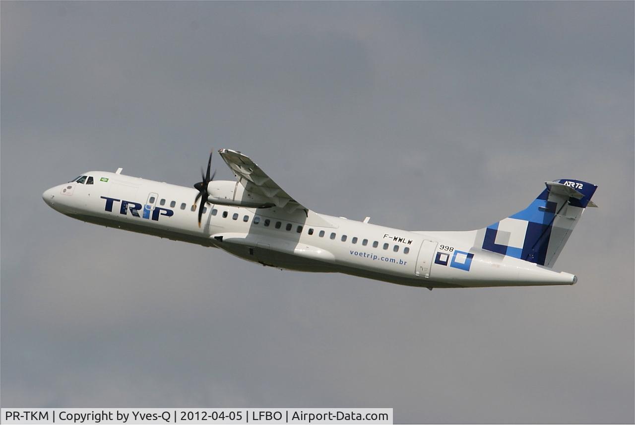 PR-TKM, 2012 ATR 72-600 C/N 998, ATR 72-600, with provisional registration,
Climbing from rwy 32L, Toulouse-Blagnac Airport (LFBO-TLS)