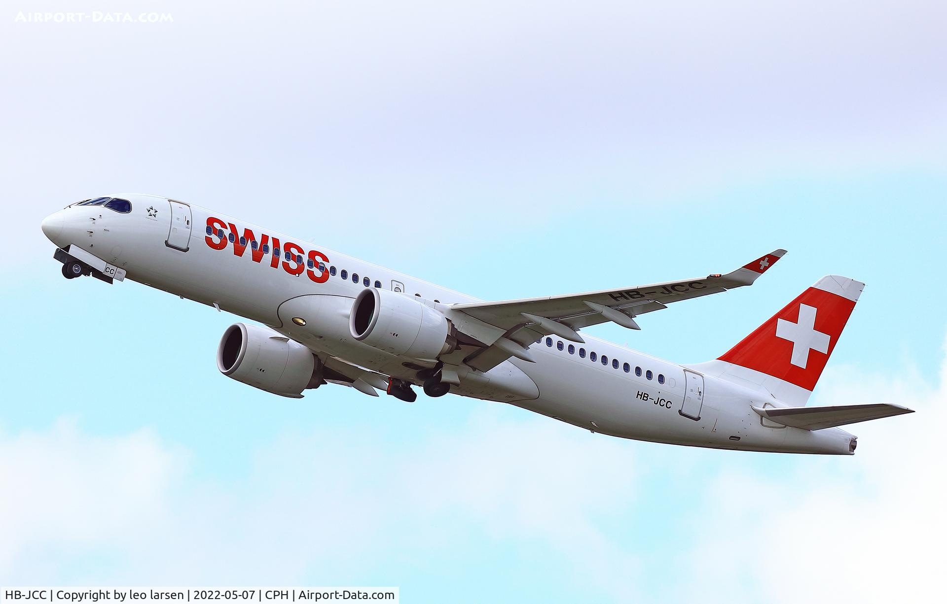 HB-JCC, 2017 Bombardier CSeries CS300 (BD-500-1A11) C/N 55012, Copenhagen 7.5.2022