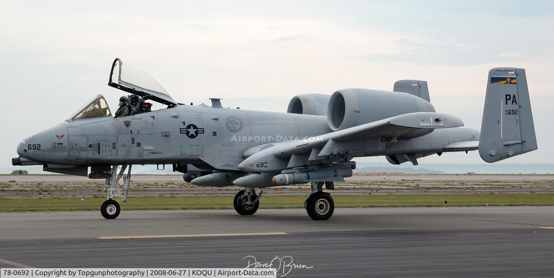 78-0692, Fairchild Republic A-10A Thunderbolt II C/N A10-0302, Static Arrival