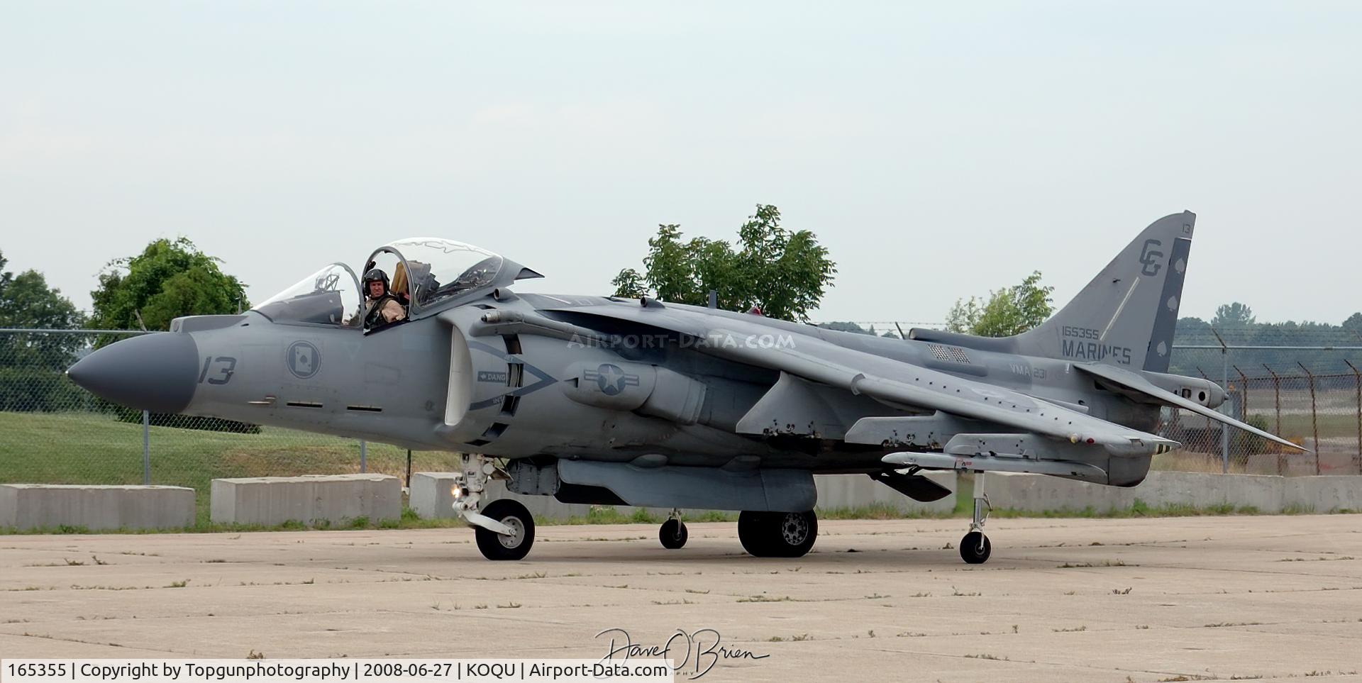 165355, Boeing AV-8B+(R)-25-MC Harrier II Plus C/N B272, taxiing back after a successful demo
