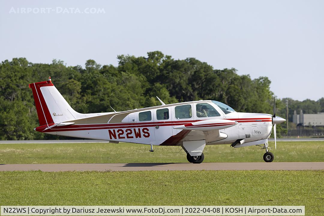 N22WS, 1979 Beech A36 Bonanza 36 C/N E-1506, Beech A36 Bonanza  C/N E-1506, N22WS