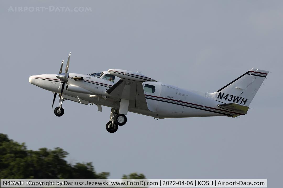 N43WH, 1982 Piper PA-31T-620 Cheyenne II C/N 31T-8120068, Piper PA-31T Cheyenne  C/N 31T-8120068, N43WH