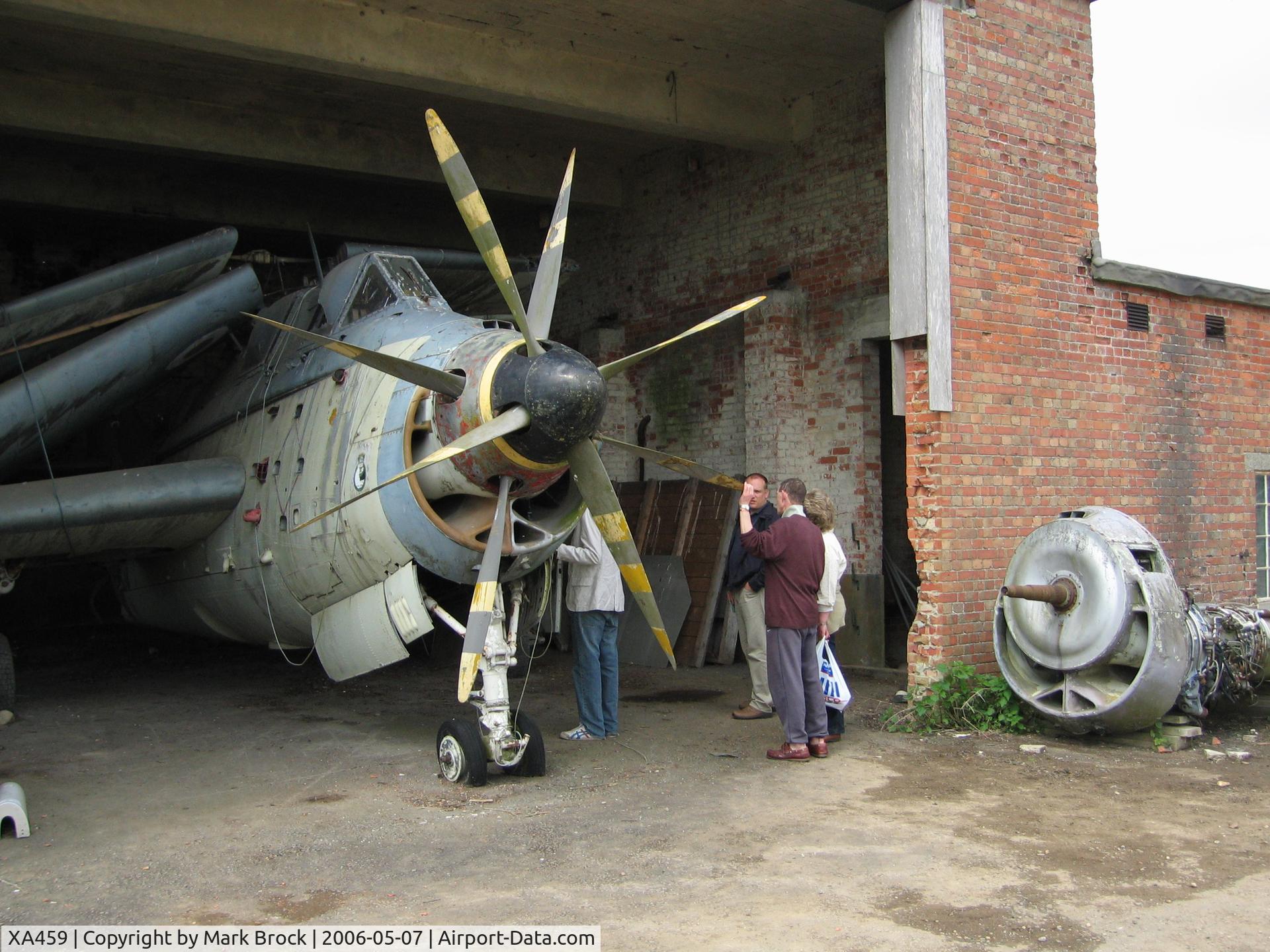 XA459, Fairey Gannet ECM.6 C/N F9312, XA459 at Lowesden Works, Lambourn, Berks