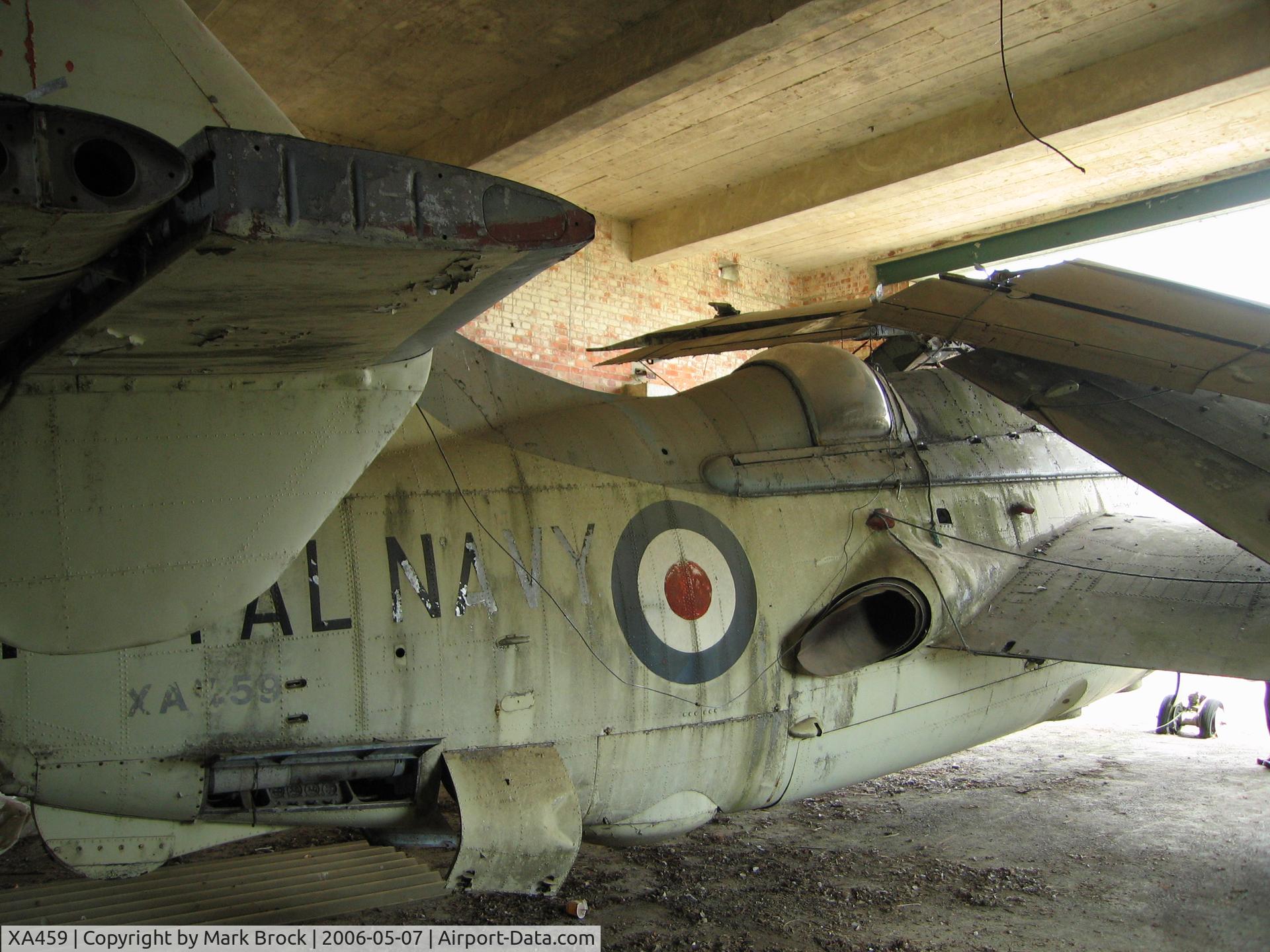 XA459, Fairey Gannet ECM.6 C/N F9312, XA459 at Lowesden Works, Lambourn, Berks