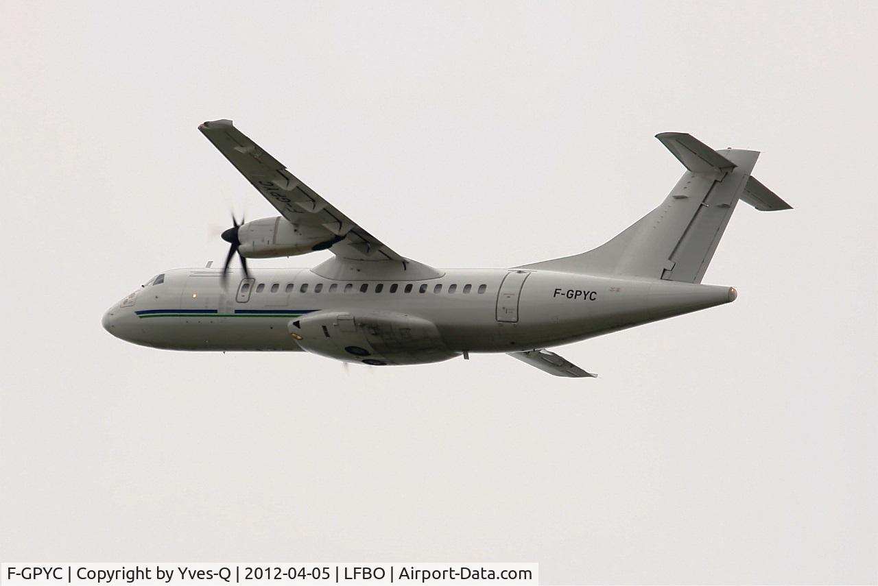 F-GPYC, 1996 ATR 42-500 C/N 484, ATR 42-500, Climbing from rwy 32R, Toulouse-Blagnac Airport (LFBO-TLS)