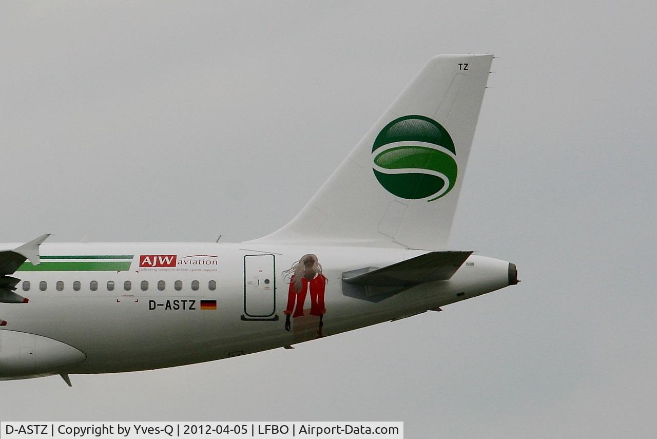D-ASTZ, 2007 Airbus A319-112 C/N 3019, Airbus A319-112, Tail close up view, Toulouse Blagnac Airport (LFBO-TLS)