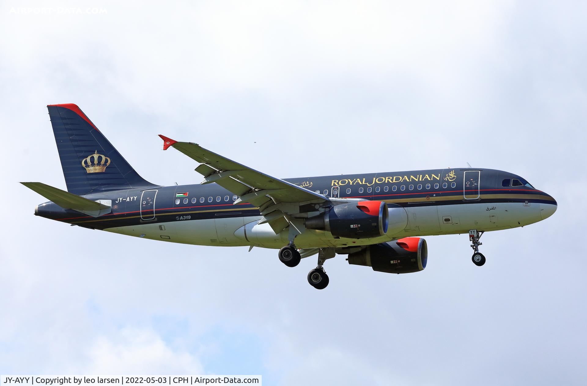 JY-AYY, 2006 Airbus A319-112 C/N 2913, Copenhagen 3.5.2022 L/D R-04L