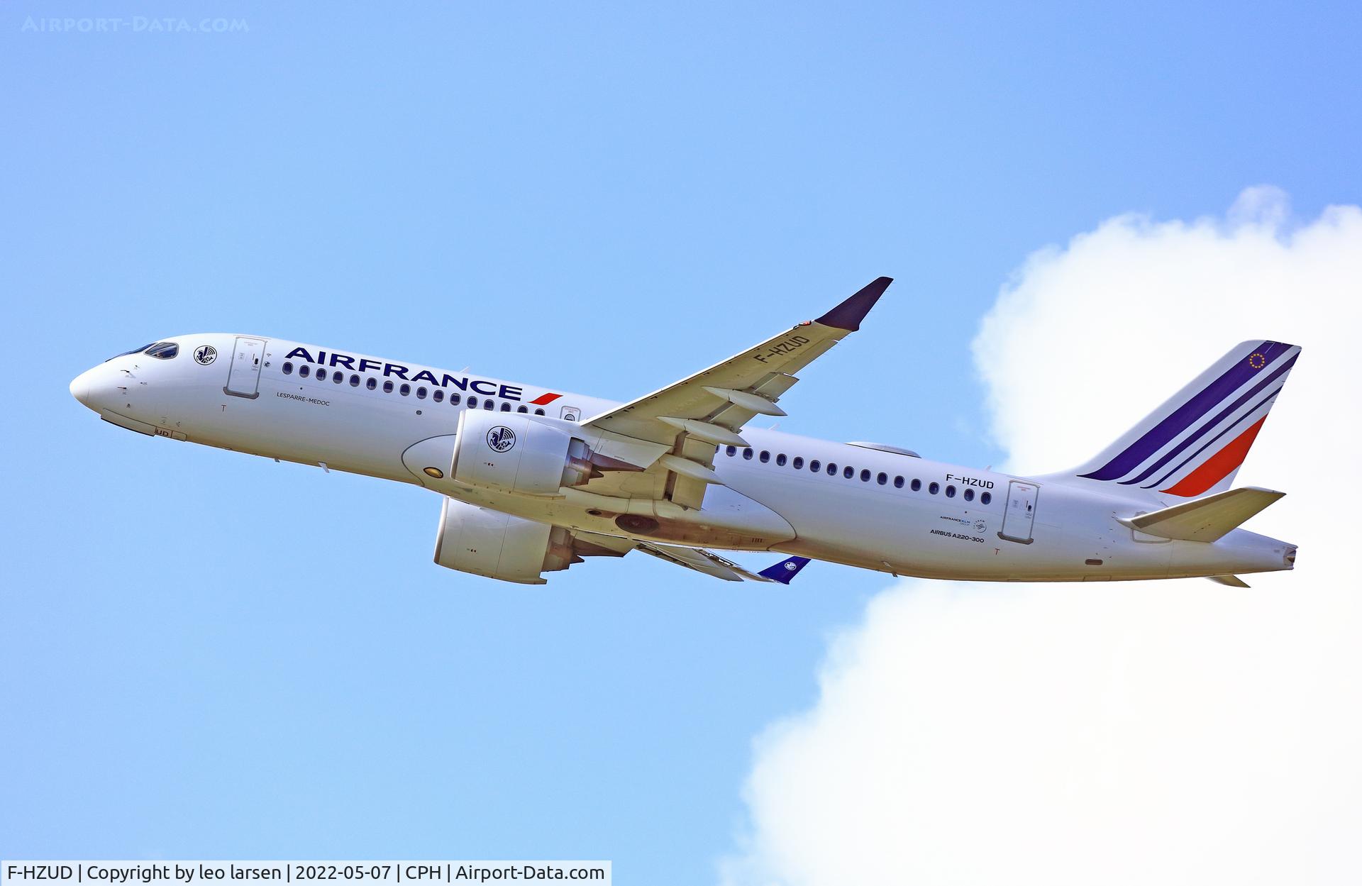 F-HZUD, 2021 Airbus A220-300 C/N 55141, Copenhagen 7.5.2022