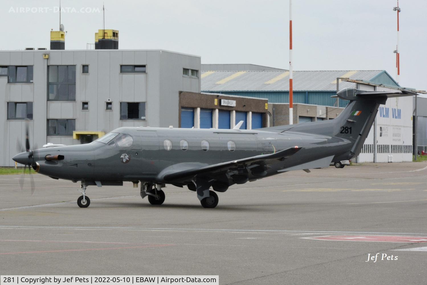 281, 2018 Pilatus PC-12NG Spectre C/N 1795, Visitor at Antwerp Airport.