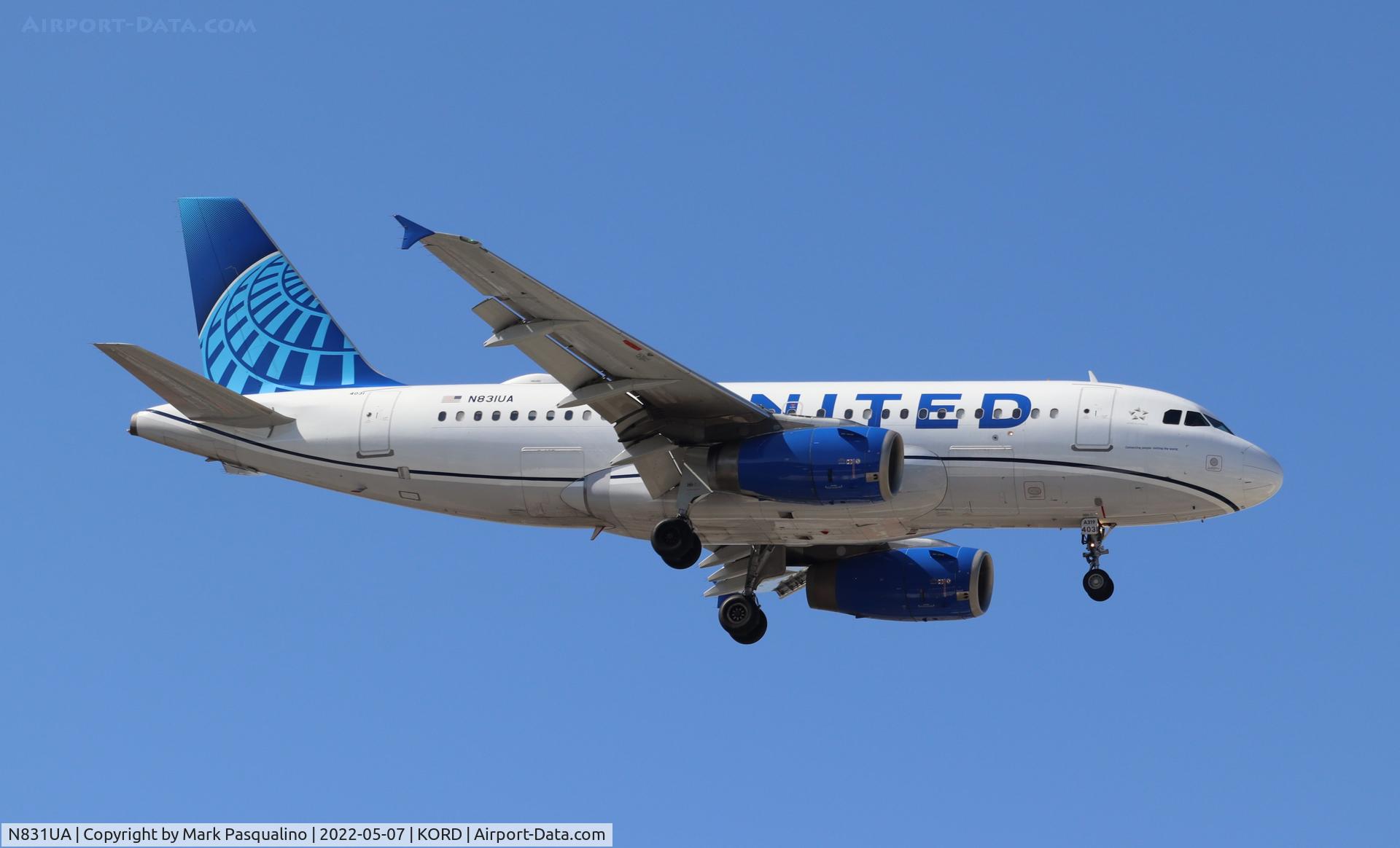N831UA, 2000 Airbus A319-131 C/N 1291, Airbus A219-131