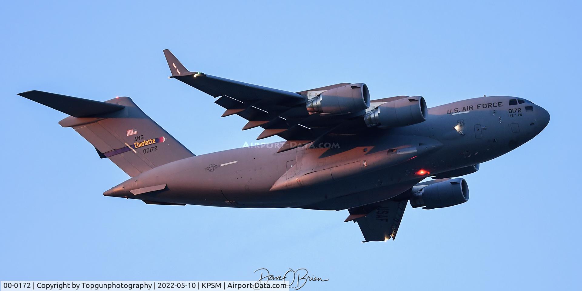 00-0172, 2001 Boeing C-17A Globemaster III C/N P-72, REACH548 departing