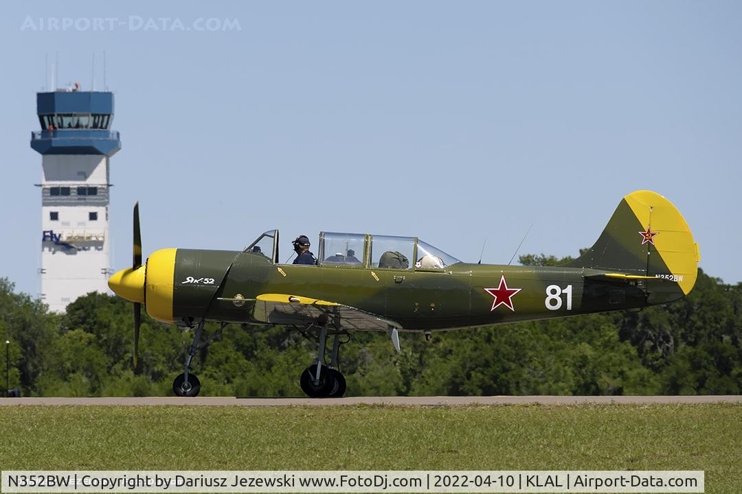 N352BW, 1983 Yakovlev (Aerostar) Yak-52 C/N 833412, Yakovlev (Aerostar) Yak-52  C/N 833412, N352BW