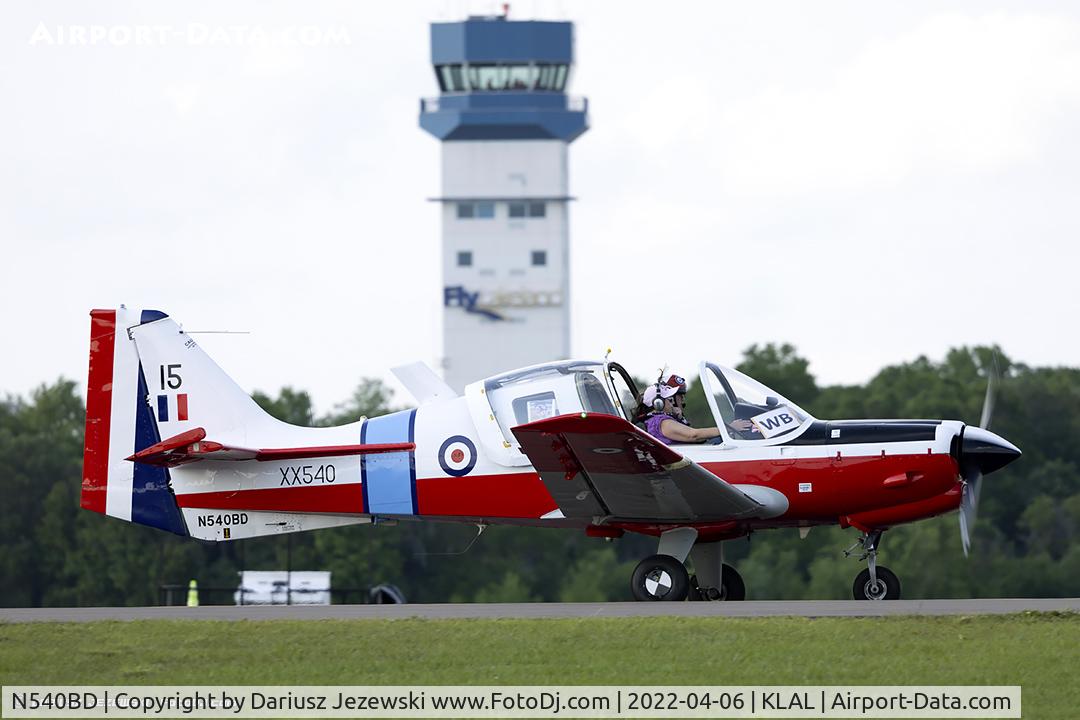 N540BD, 1973 Scottish Aviation Bulldog T.1 C/N BH120/232, Scottish Aviation Bulldog MDL 120/121  C/N BH120/232, N540BD