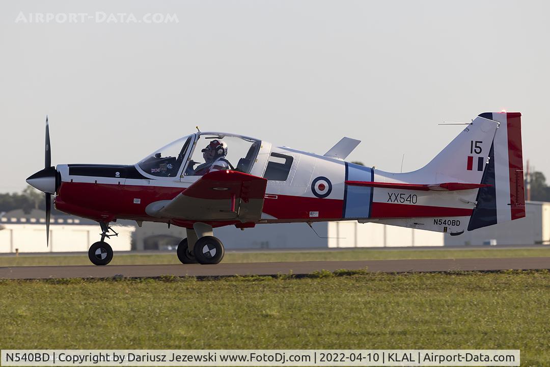N540BD, 1973 Scottish Aviation Bulldog T.1 C/N BH120/232, Scottish Aviation Bulldog MDL 120/121  C/N BH120/232, N540BD